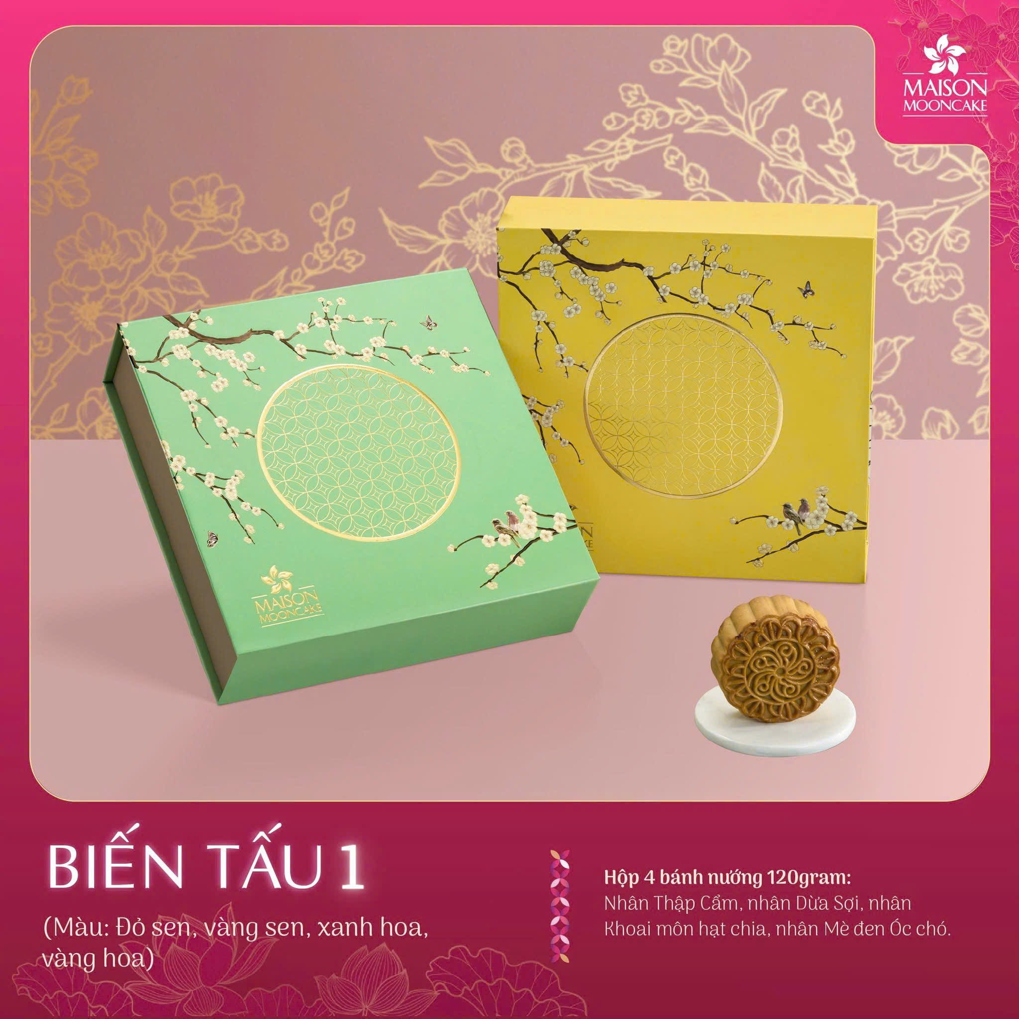 Biến Tấu 1 (Màu đỏ sen, vàng sen, xanh hoa, vàng hoa)