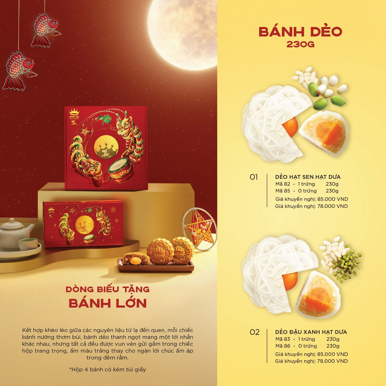 DÒNG BIẾU TẶNG BÁNH TRUNG THU KINH ĐÔ