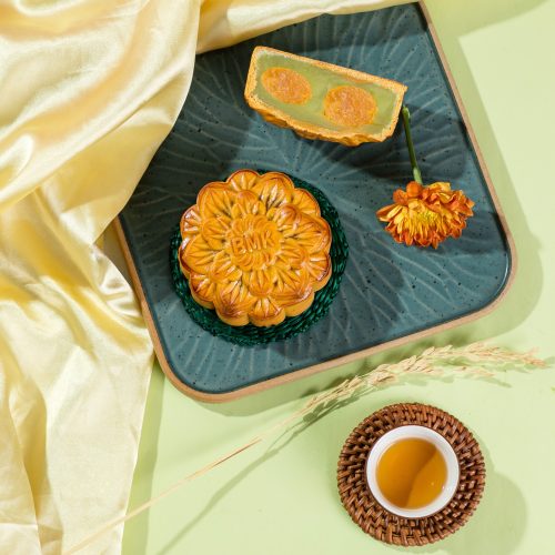 Nướng Đậu xanh Lá dứa 2 Trứng 210g | Bánh trung thu Hà Nội – Hanobaco 2026