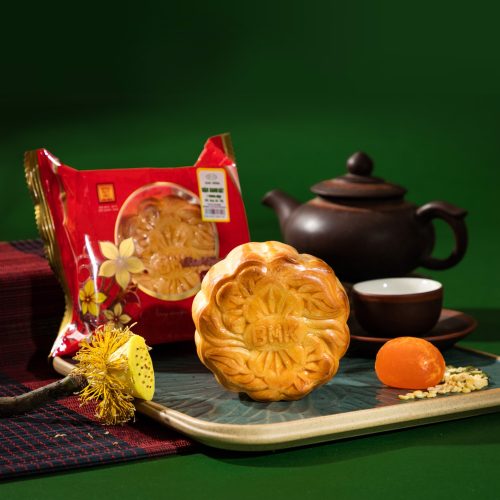 Nướng Đậu xanh xát 1 Trứng mặn truyền thống 180g | Bánh trung thu Hà Nội – Hanobaco 2026