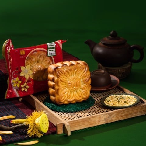 Nướng Sen xát Trà xanh truyền thống 150g | Bánh trung thu Hà Nội – Hanobaco 2026
